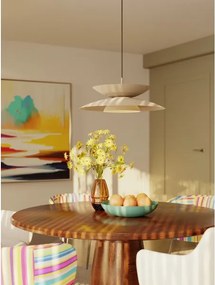 MAXLIGHT P0698 - Lustră LED suspendată pe cablu MAYUMI LED/12W/230V Ø 50 cm CRI 96 bej