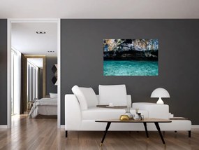 Tablou cu apă și stâci (90x60 cm)