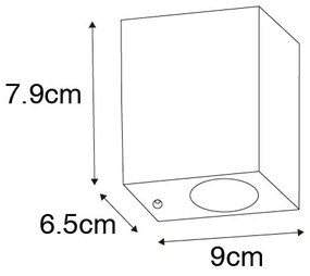 Aplica moderna aur antic IP44 - Baleno