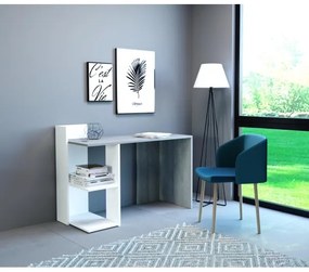 Birou MARLO, gri beton/alb