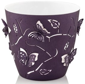 Ghiveci PP modern, rotund, model Fluture 3D,   14cm, 1.4 litri