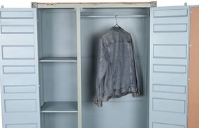 Dulap turcoaz, din metal, stil industrial, Cargo