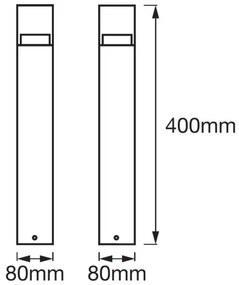 Lampă LED de exterior CRYSTAL 1xLED/4,5W/230V IP44 40 cm Ledvance