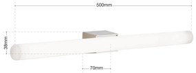 Aplica LED moderna tip tub VISAGIST satin