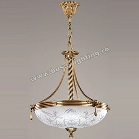 Suspensie Elegante cu Diam 43 cm, Desing Clasic, Finisaj Bronz Antic - Bussy Lighting 3038-52-02
