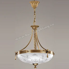 Suspensie Elegante cu Diam 43 cm, Desing Clasic, Finisaj Bronz Antic - Bussy Lighting 3038-52-02