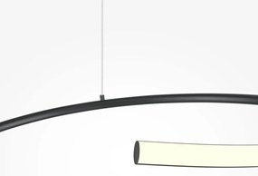 Lustra LED suspendata design circular Curve negru