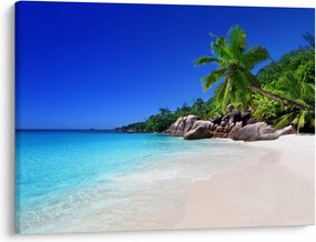 Tablou cu plaja pe insula Praslin (70x50 cm)