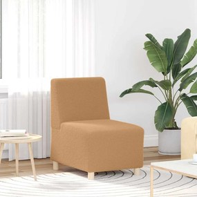 vidaXL Canapea Scaun fără brațe bej 55 cm țesătură ondulată ca lână