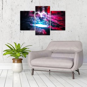 Tablou cu inima iluminată (90x60 cm)