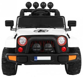 Masinuta Electrica cu acumulator pentru copii NOVOKIDS™ Full Time Jeep 4X4 PRO, Max 30 kg, 3-8 ani , Cu melodii si lumini ,12V, 2 Viteze, 4 motoare,