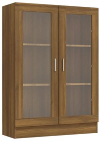 815620 vidaXL Dulap vitrină, stejar maro, 82,5x30,5x115 cm, lemn prelucrat