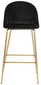 Scaune de bar negre 2 buc. din catifea 108 cm Lausanne – House Nordic