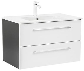 Dulap inferior Vario Clam 80 cu lavoar antracit-alb