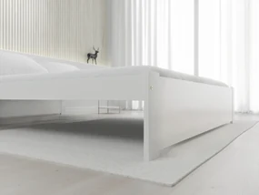 Pat dublu Culoare alb, IKAROS 180 x 200 cm Saltele: Cu saltele Deluxe 10 cm, Somiera pat: Cu lamele curbate