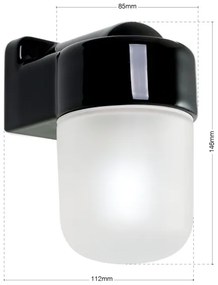 Orion - Lampă de perete OSTIA 1xE27/40W/230V neagră