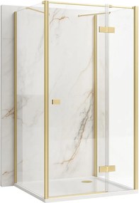 Cabina de dus Rea Atlas cu deschidere pe dreapta 90x90 cm auriu periat