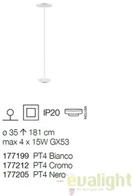 Lampadar LED / Lampa de podea design modern COLONNA PT4 alba 177199