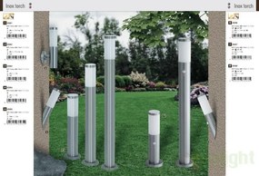 Stalp exterior H-45cm, IP44, Inox torch 8263 RX