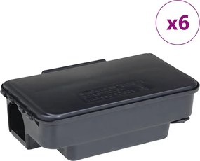 vidaXL Capcane pentru șoareci 6 buc Negru 22x12,5x7,5 cm