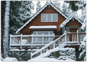 Tablou - Cabană din lemn (70x50 cm)