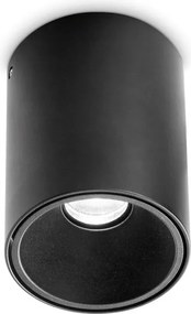 Spot LED aplicat NITRO PL D08 ROUND NERO 2700K