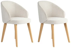 Set de scaune de sufragerie Bentley White andLight Oak, 2 buc.