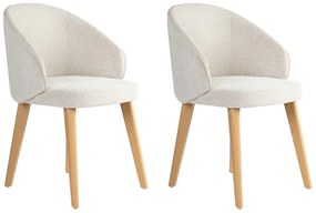 Set de scaune de sufragerie Bentley White andLight Oak, 2 buc.