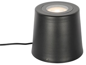Proiector de grădină modern negru rotund IP65 AR111 - Lennard