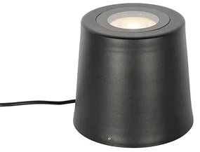 Proiector de grădină modern negru rotund IP65 AR111 - Lennard