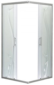 Cabină de duș pătrată Spirit BAMBOO 80x80, fără cădiță de duș