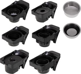 Espressor pentru cafea macinata si capsule 9in1 Camry CR 4414, 3000 W, 19 bar, Bej/Negru