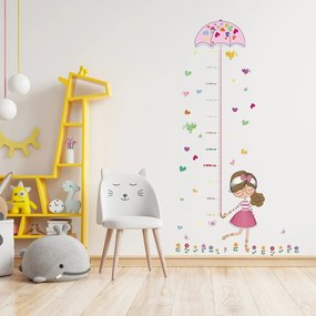 Autocolant de perete "Metru pentru copii - Fetiță" 75x145 cm
