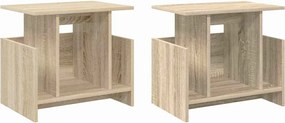 vidaXL Support TV 2 pcs Stejar Sonoma 50 x 35 x 45 cm Lemn compozit