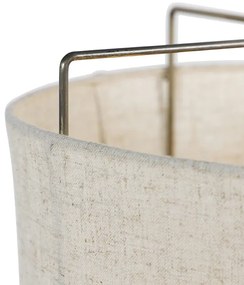 Lampa de podea de design cu abajur din in bej - Rich