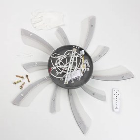 Lustră LED dimabilă aplicată Brilagi TWIST LED/55W/230V 3000-6500K antracit + telecomandă