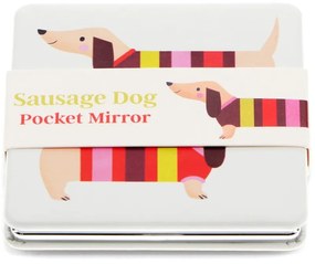 Oglindă cosmetică de mărire 7x7 cm Sausage Dog – Rex London