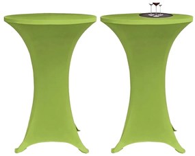 vidaXL Husă elastică pentru masă, 60 cm, verde, 2 buc.
