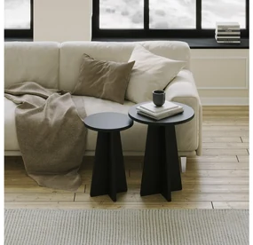 Set 2buc. măsuțe cafea Kabivo 1 (negru). 1089600