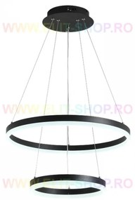 Lustra LED Cu Telecomanda, Elit's Esn1719-500-BK, 102W