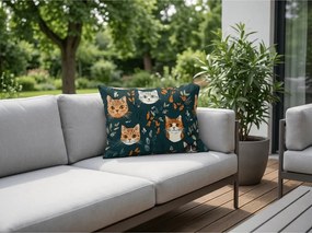 Husa pentru perna din bumbac CATTAMI POLY 50x70 cm, verde inchis