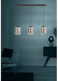 Lustră pe cablu Eglo 390104 BULCIAGO 3xE27/40W/230V fumuriu