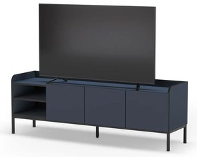 Comodă TV albastră 160x55x42 cm Adara – Marckeric