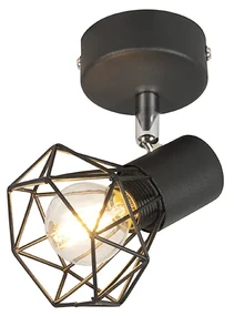 Spotlight Art Deco negru cu rotire și înclinare - Mosh