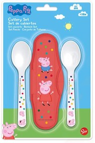 Purcelușa Peppa set de tacâmuri pentru călătorii pentru copii