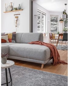 Colțar gri deschis extensibil/cu spațiu de depozitare (cu colț pe partea dreaptă/în formă de ”L”) Classy Sophie – Miuform