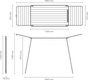 Uscător de rufe alb 22 m HangOn Too – Brabantia