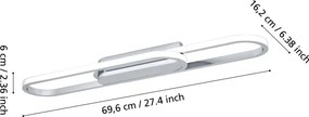 Eglo 902161 - Plafonieră LED CONIVARENA LED/20W/230V 2700/4000/6500K crom