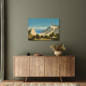 Tablou pe sticlă - Georg Emil Libert, View of Sommerspiret, the Cliffs of Møn, reproducere (70x50 cm)