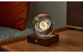 Veioză maro cu luminozitate reglabilă cu abajur din sticlă (înălțime 12 cm) Amber – Gingko